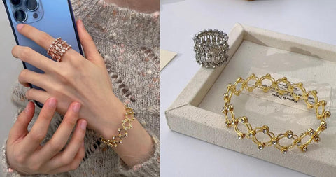 2-in-1 Convertible Bracelet Ring for Girls/Women