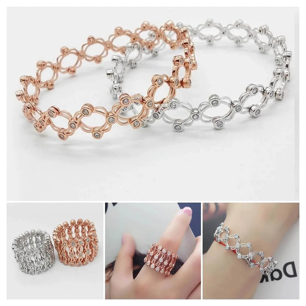 2-in-1 Convertible Bracelet Ring for Girls/Women